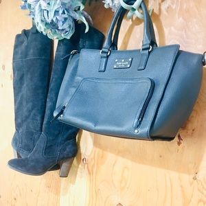 KATE SPADE NWOT Navy Satchel w. Crossbody Strap